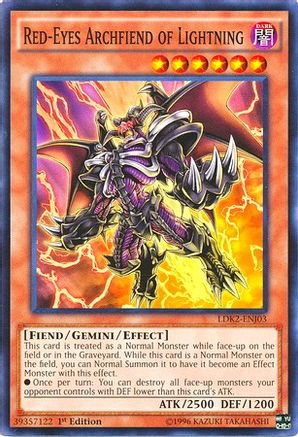 Red-Eyes Archfiend of Lightning [LDK2-ENJ03] Common