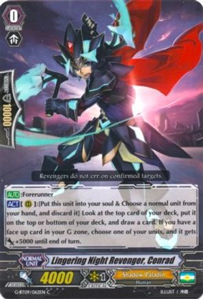 Lingering Night Revenger, Conrad (G-BT09/062EN) [Divine Dragon Caper]