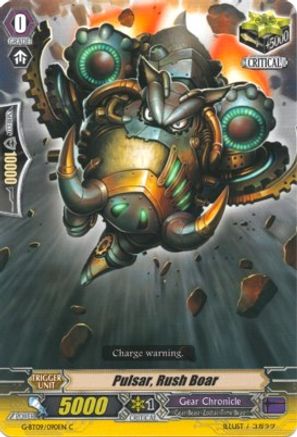 Pulsar, Rush Boar (G-BT09/090EN) [Divine Dragon Caper]