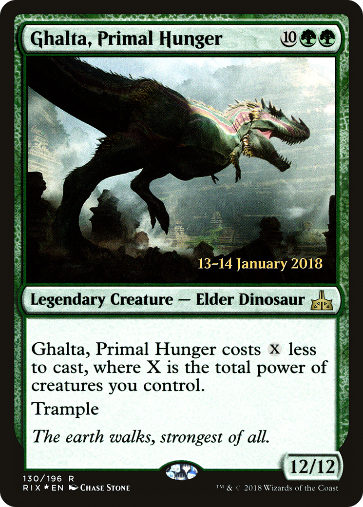 Ghalta, Primal Hunger (RIX) (PRE-130) - Rivals of Ixalan Promos Foil