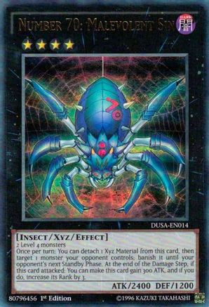 Number 70: Malevolent Sin [DUSA-EN014] Ultra Rare