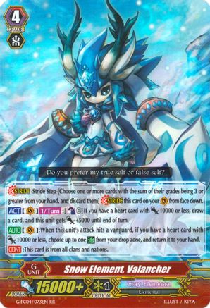 Snow Element, Valancher (G-FC04/073EN) [Fighters Collection 2017]