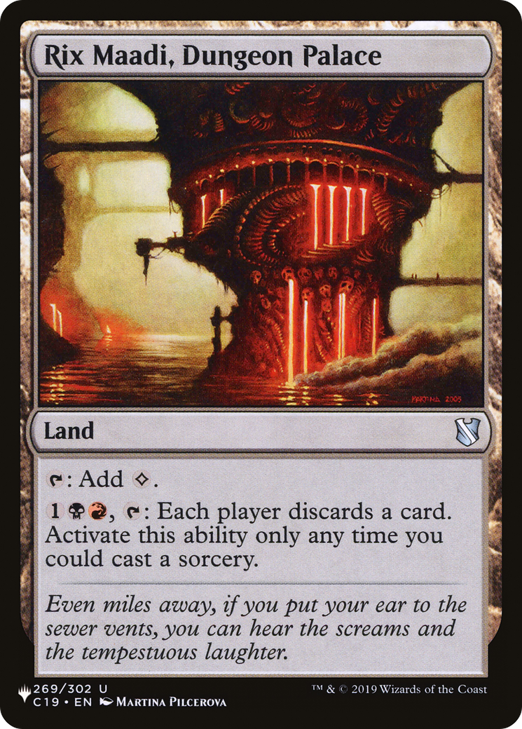 Rix Maadi, Dungeon Palace [The List]