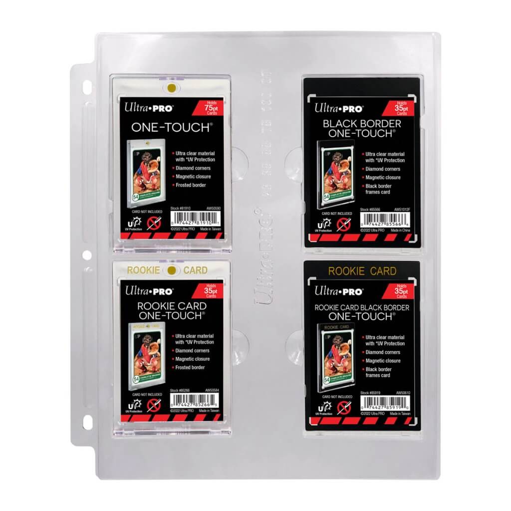 ULTRA PRO 9PKT Binder Pages - ONE-TOUCH Displays (23pt-100pt) (1 PAGE)