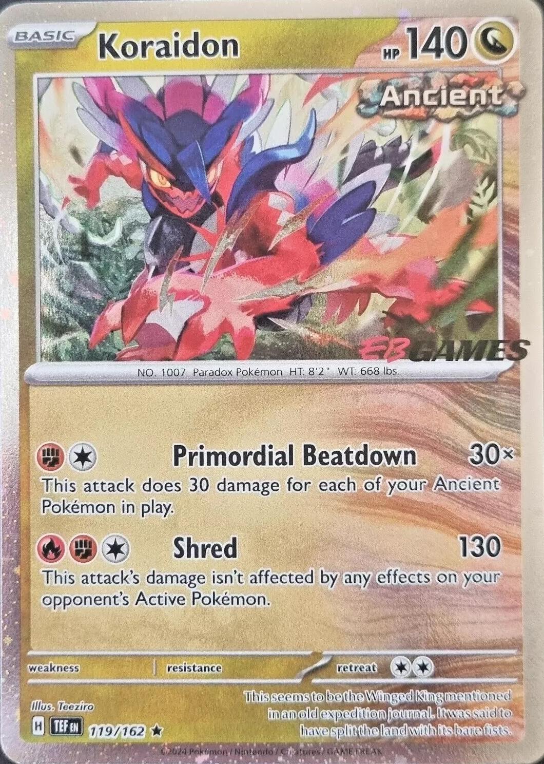 Koraidon (119/162) (EB Games Promo) [Miscellaneous Cards]