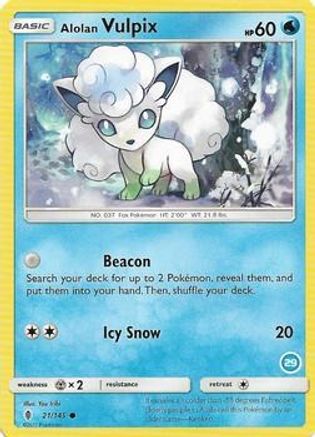 Alolan Vulpix (21/145) (Deck Exclusive #29) [Sun & Moon: Trainer Kit - Alolan Ninetales]