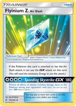 Flyinium Z: Air Slash (195/236) [Sun & Moon: Unified Minds]