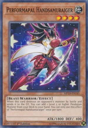 Performapal Handsamuraiger [MP19-EN145] Common