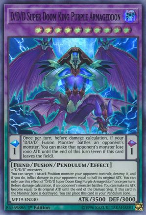 D/D/D Super Doom King Purple Armageddon [MP19-EN230] Super Rare