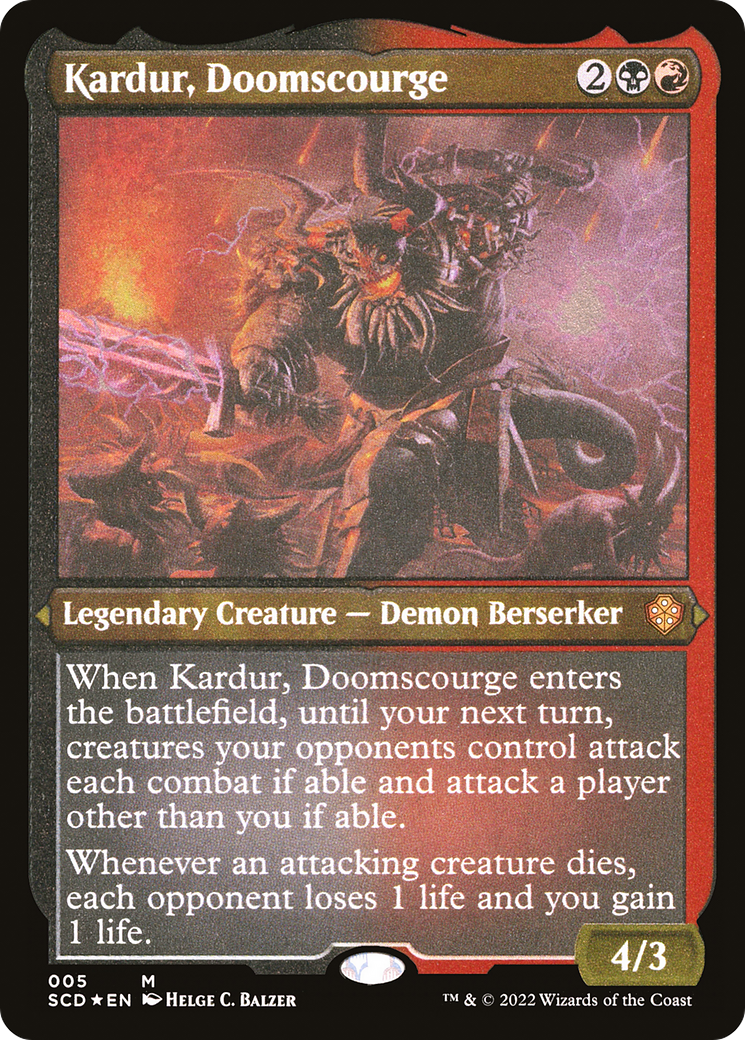 Kardur, Doomscourge (Foil Etched) [Starter Commander Decks]