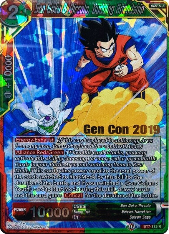 Son Goku & Piccolo, Budding Friendship (Gen Con 2019) (BT7-112_PR) [Promotion Cards]