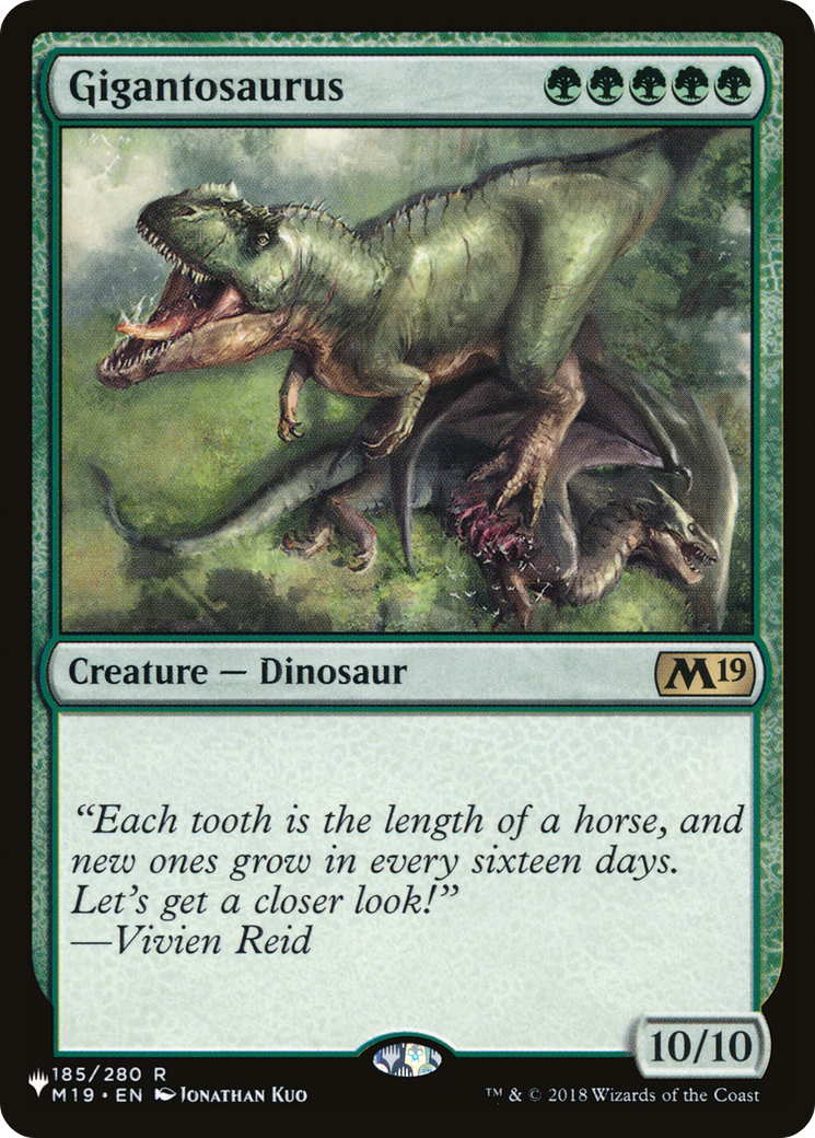 Gigantosaurus (LIST-185/280) - The List