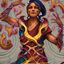 Saheeli, the Sun's Brilliance // Saheeli, the Sun's Brilliance (ALCI-052) - The Lost Caverns of Ixalan Art Series (Borderless) Foil