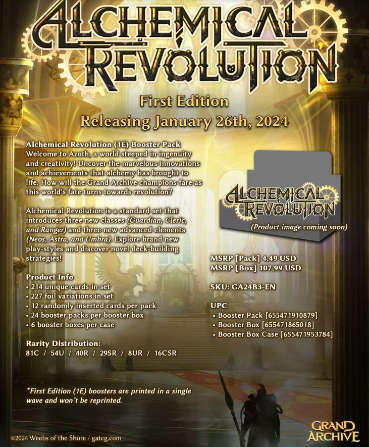 Grand Archive - Alchemical Revolution Booster CASE *Sealed* (ORDER ON DEMAND)