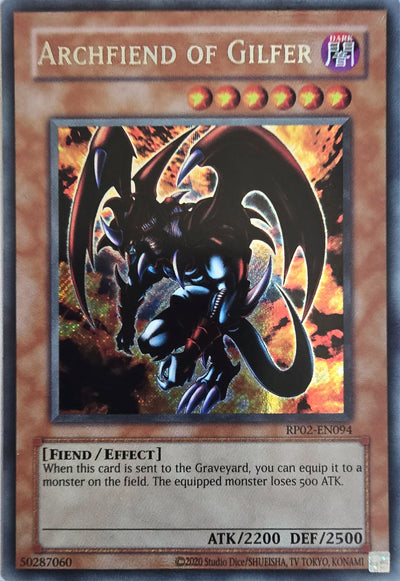 Archfiend of Gilfer [RP02-EN094] Secret Rare [Retro Pack 2 2020 Date Reprint]