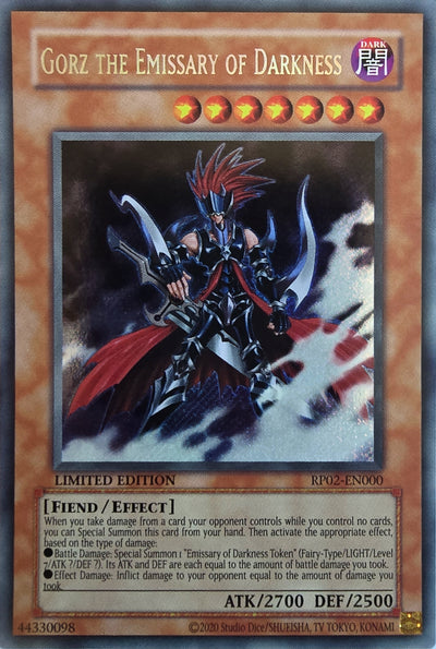 Gorz the Emissary of Darkness [RP02-EN000] Secret Rare [Retro Pack 2 2020 Date Reprint]