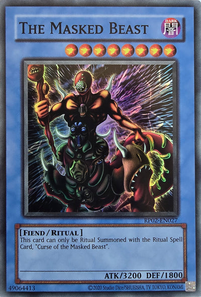 The Masked Beast [RP02-EN027] Super Rare [Retro Pack 2 2020 Date Reprint]