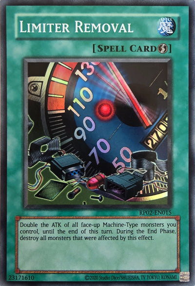 Limiter Removal [RP02-EN015] Super Rare [Retro Pack 2 2020 Date Reprint]