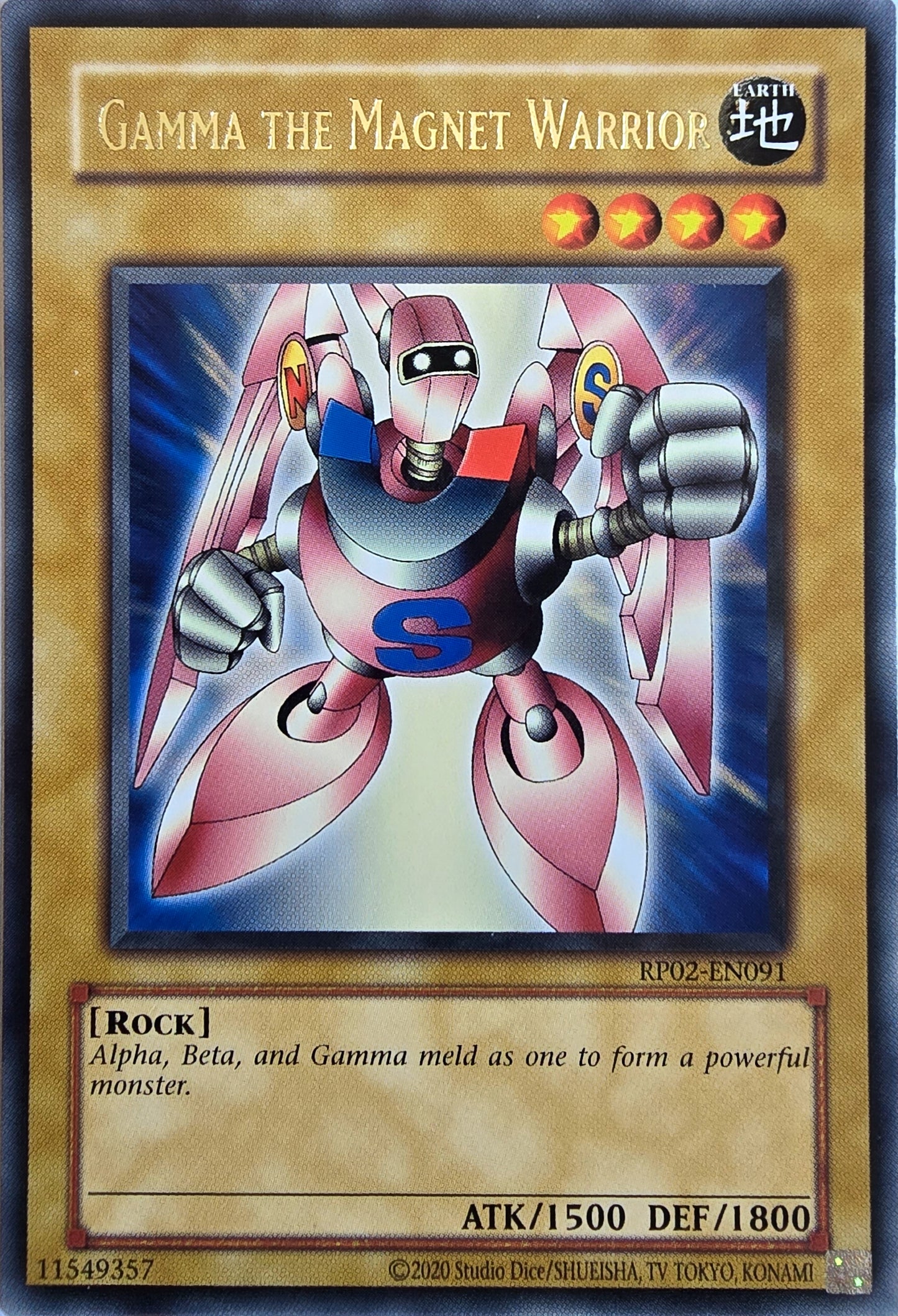 Gamma The Magnet Warrior [RP02-EN091] Rare [Retro Pack 2 2020 Date Reprint]