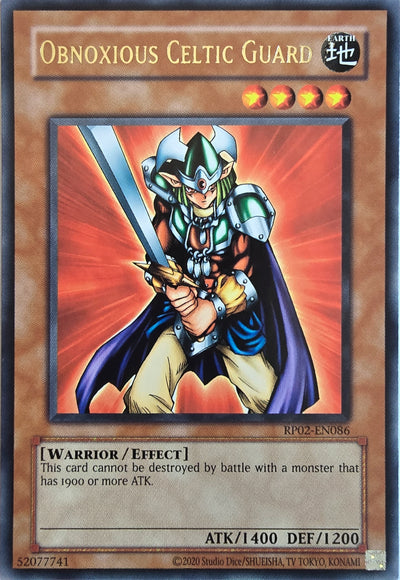 Obnoxious Celtic Guard [RP02-EN086] Rare [Retro Pack 2 2020 Date Reprint]