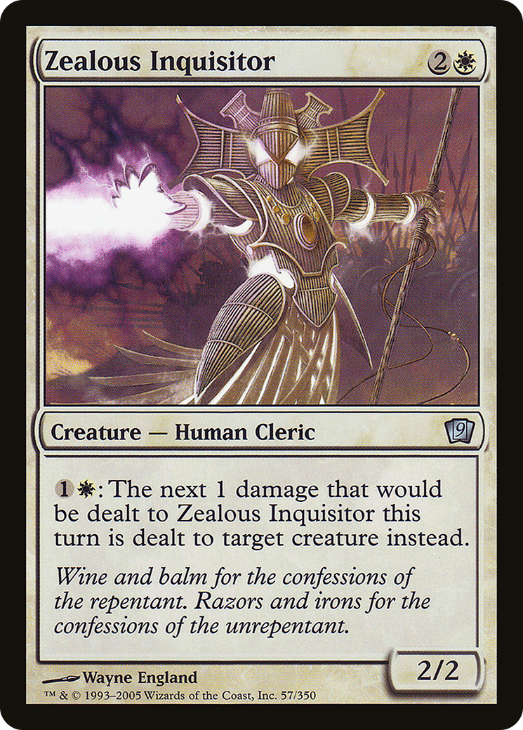 Zealous Inquisitor (9ED-057) - 9th Edition