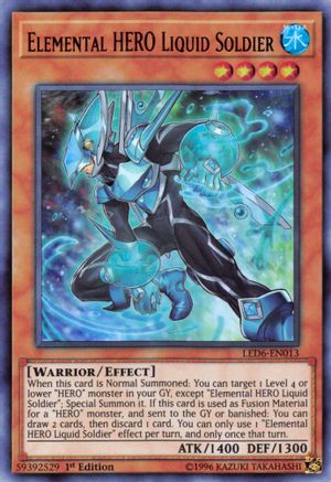 Elemental Hero Liquid Soldier [LED6-EN013] Ultra Rare