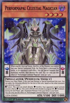Performapal Celestial Magician [LED6-EN045] Super Rare