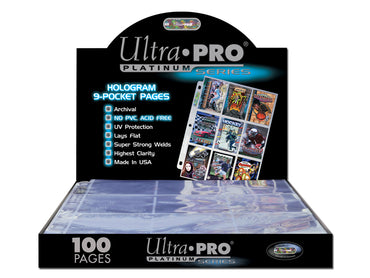 ULTRA PRO 9PKT Binder Pages - Platinum Series (Pack of 100)