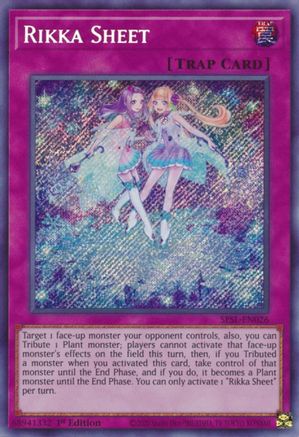 Rikka Sheet [SESL-EN026] Secret Rare