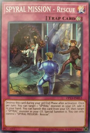SPYRAL MISSION - Rescue [OP13-EN012] Super Rare