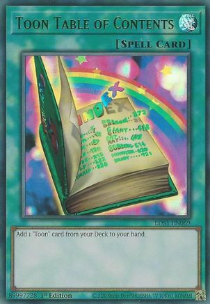 Toon Table of Contents (Green) [LDS1-EN069] Ultra Rare