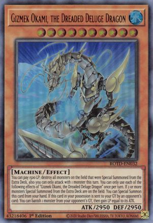 Gizmek Okami, the Dreaded Deluge Dragon [ROTD-EN032] Ultra Rare