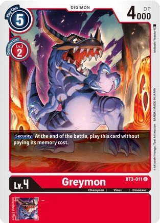Greymon [BT3-011] [Release Special Booster Ver.1.5]