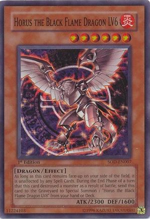 Horus the Black Flame Dragon LV6 [SOD-EN007] Super Rare