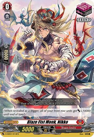 Blaze Fist Monk, Nikko (D-SD01/013EN) [Yu-yu Kondo: Holy Dragon]