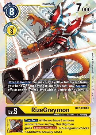 RizeGreymon [BT2-038] (Premium Pack) [Release Special Booster Ver.1.5]