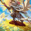 Elspeth, Sun's Champion // Elspeth, Sun's Champion (ABLB-053) - Bloomburrow Art Series (Borderless) Foil