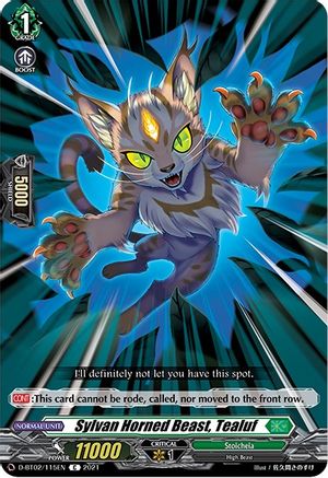 Sylvan Horned Beast, Tealuf (D-BT02/115EN) [A Brush with the Legends]