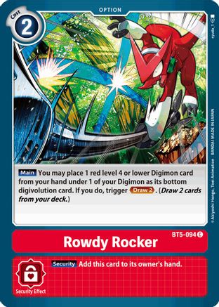 Rowdy Rocker [BT5-094] [Battle of Omni]