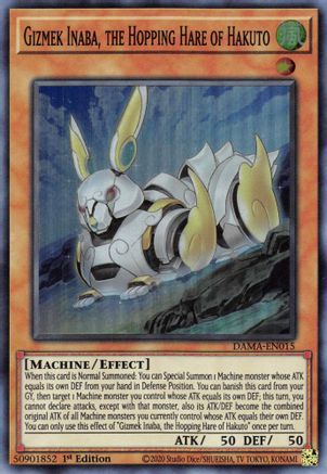Gizmek Inaba, the Hopping Hare of Hakuto [DAMA-EN015] Super Rare