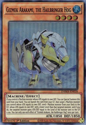 Gizmek Arakami, the Hailbringer Hog [DAMA-EN018] Super Rare