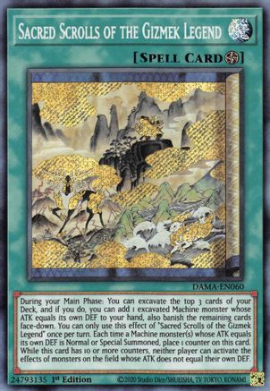 Sacred Scrolls of the Gizmek Legend [DAMA-EN060] Secret Rare