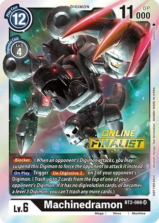 Machinedramon [BT2-066] (Online Finalist) [Release Special Booster Ver.1.0 Promos]