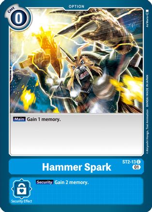 Hammer Spark [ST2-13] (Alternative Art) [Starter Deck: Ulforce Veedramon]