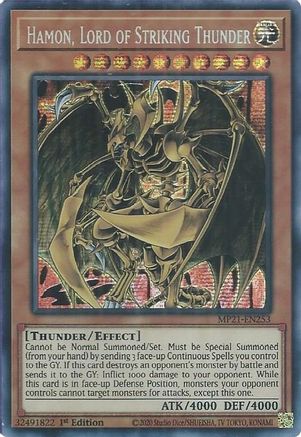 Hamon, Lord of Striking Thunder [MP21-EN253] Prismatic Secret Rare