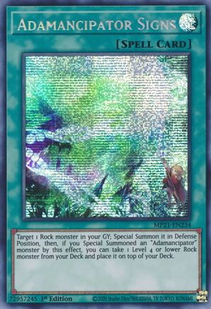 Adamancipator Signs [MP21-EN234] Prismatic Secret Rare
