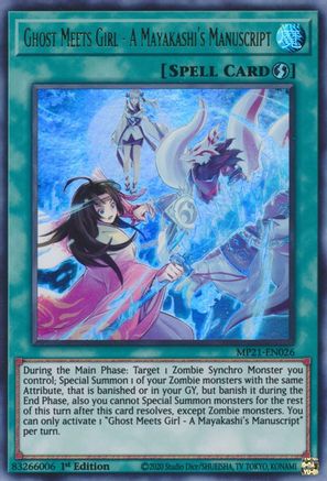 Ghost Meets Girl - A Mayakashi's Manuscript [MP21-EN026] Ultra Rare