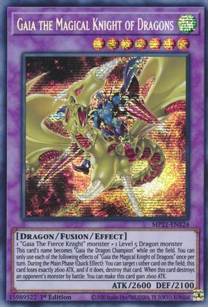 Gaia the Magical Knight of Dragons [MP21-EN124] Prismatic Secret Rare