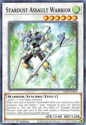 Stardust Assault Warrior [LED8-EN053] Common