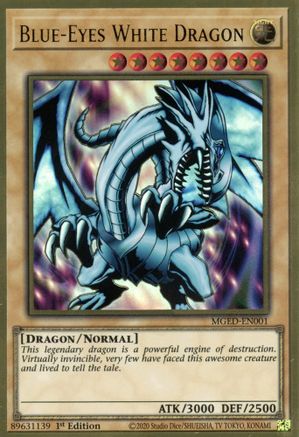 Blue-Eyes White Dragon (Alternate Art) [MGED-EN001] Gold Rare